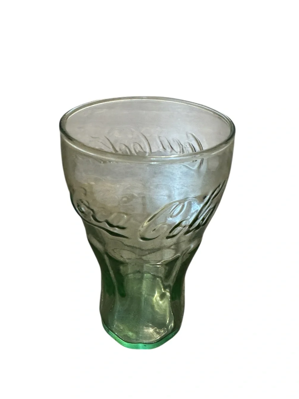 Vintage Coca Cola Libbey Green Tinted‎ Mini Tumbler 4 1/2